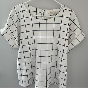 Black and white women’s dress shirt